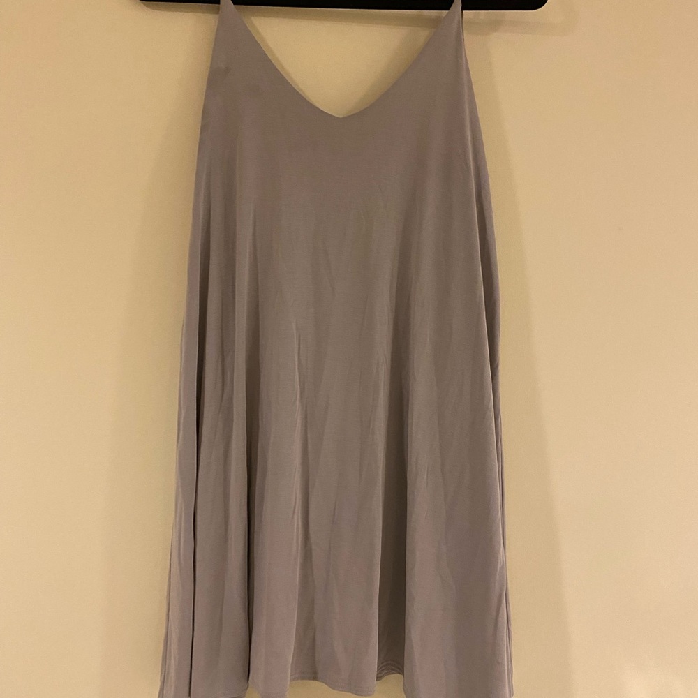 Grey flows mini dress